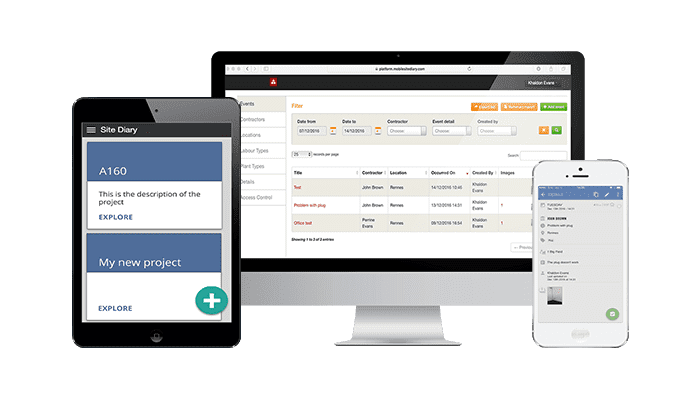 Site diary -mobile applications in construction