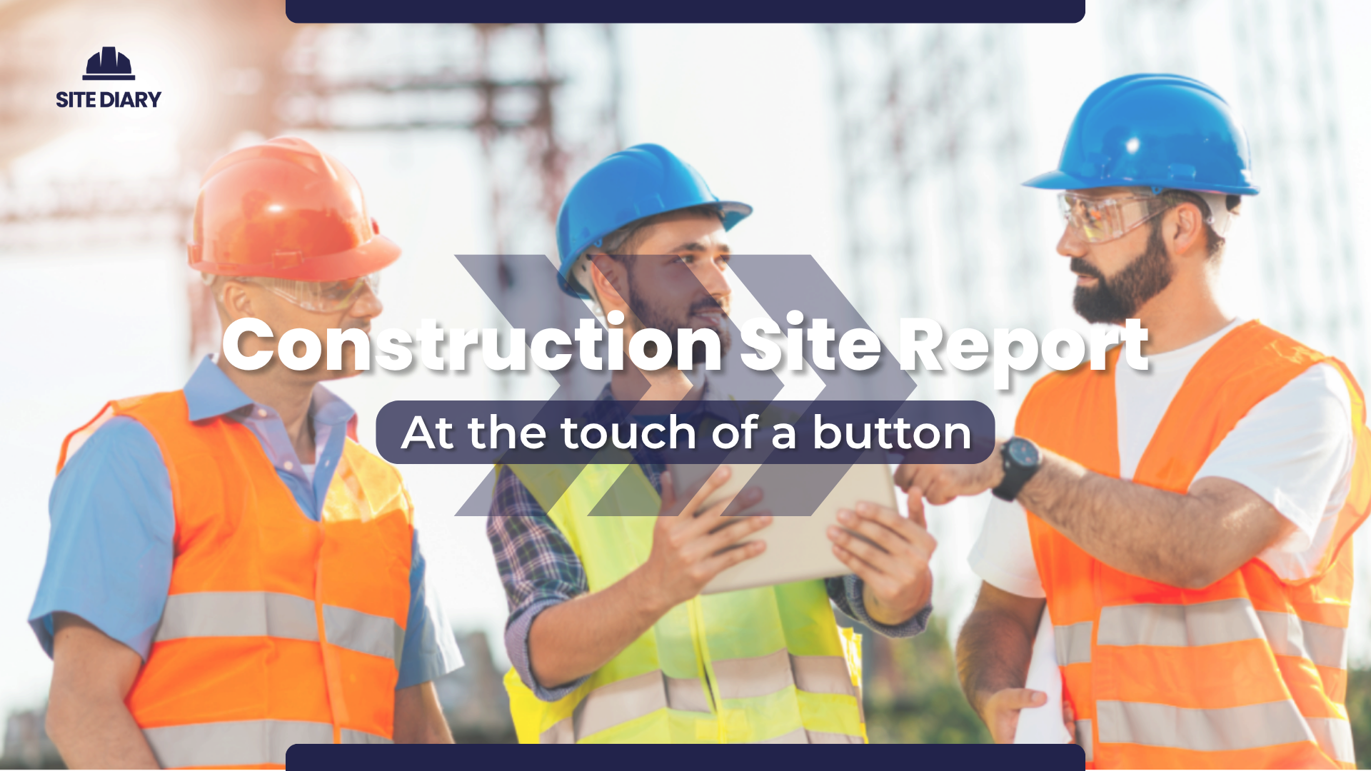 Construction workers doing a site report on site diary