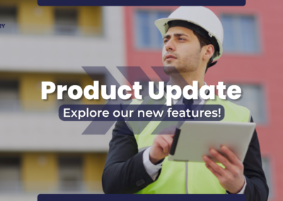Man on construction site holding the new updated version of site diary Man on construction site holding the new updated version of site diary
