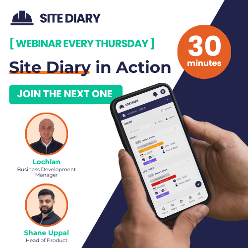 Pop up Site Diary Webinar