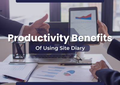 Site managers looking at productivity dashboards thanks to Site Diary